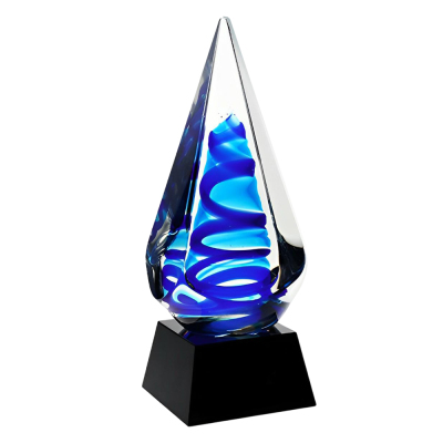 Customized Blue Ocean Spiral Award
