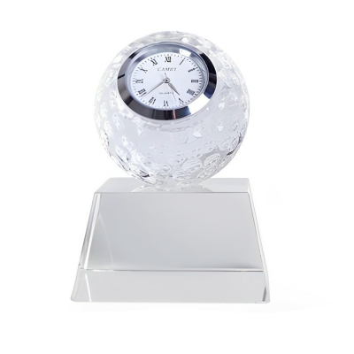 Customized Crystal Golf Clock Trophy