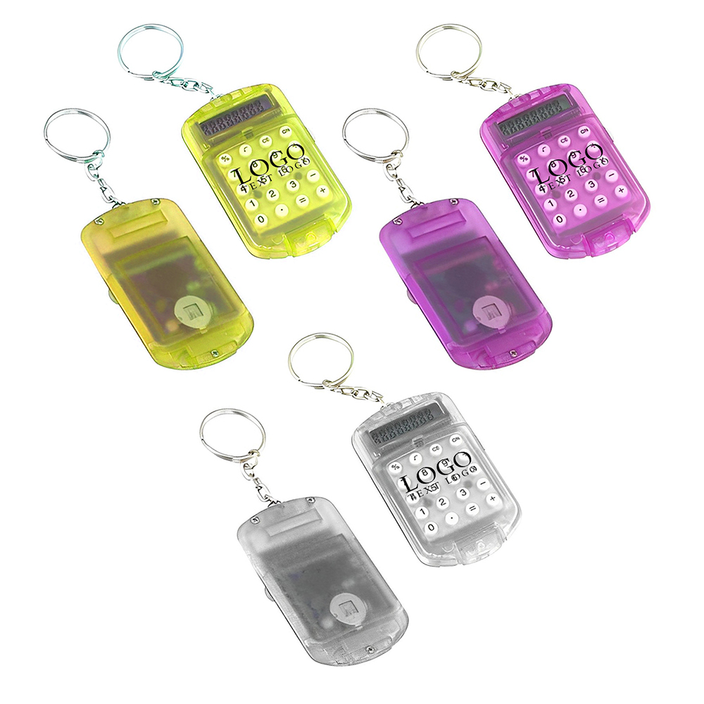 Mini Calculator With Key Ring Group With Logo