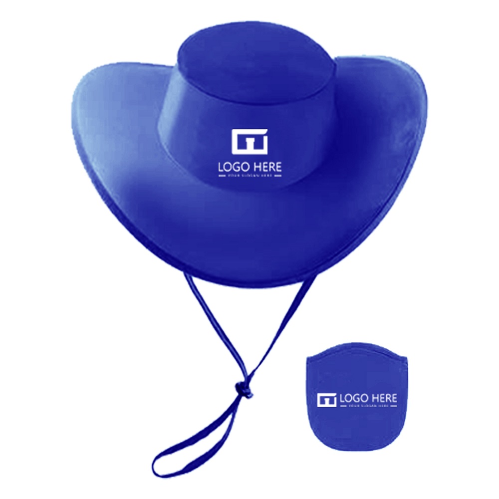Navy Custom foldable cowboy hats With Logo