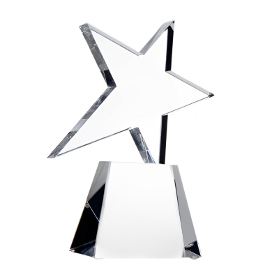 Personalized Optic Crystal Meteor Star Award