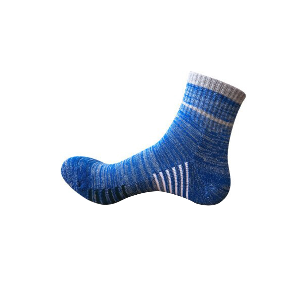 Sports Quarter Mid Calf Socks Blue Color