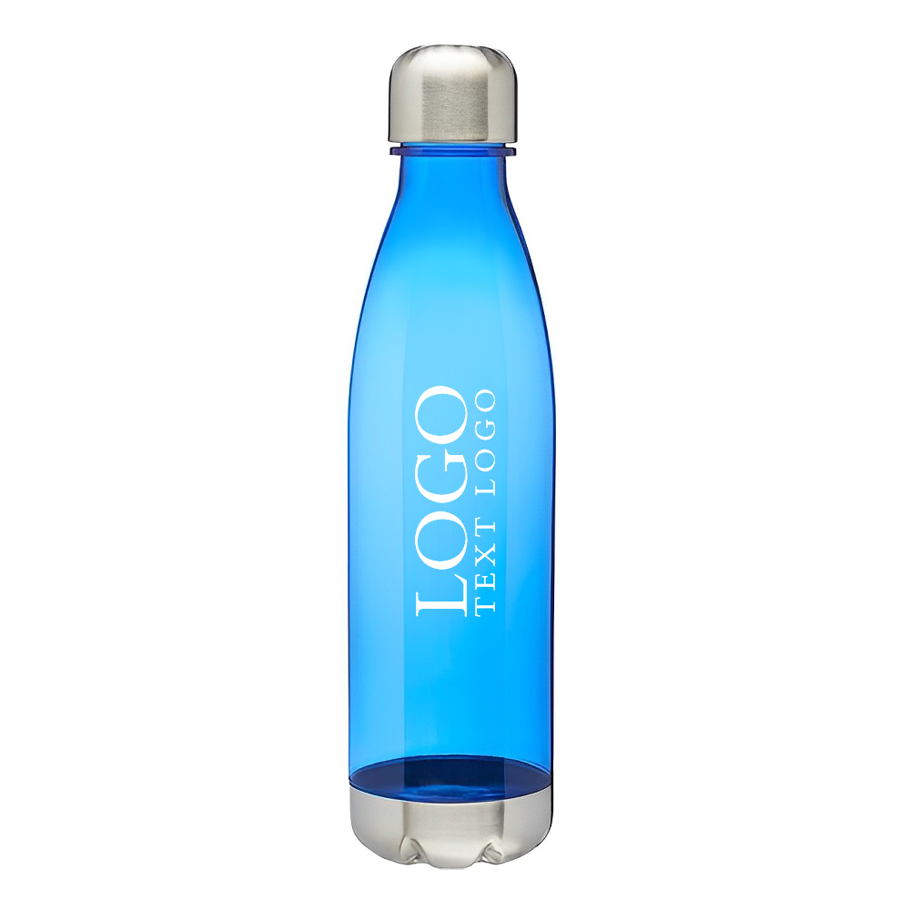 Sports Water Bottles Blue Logo