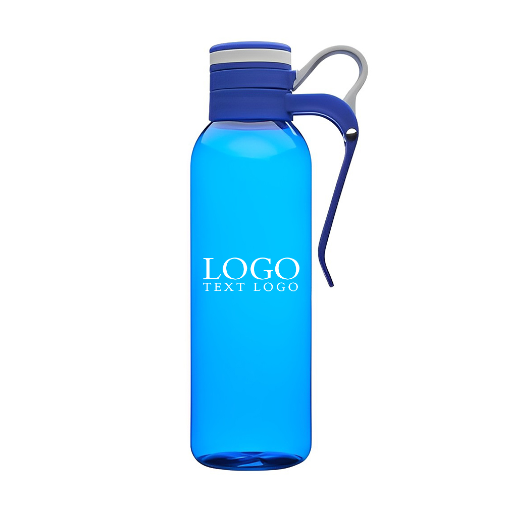 Sports Water Bottles Blue Logo
