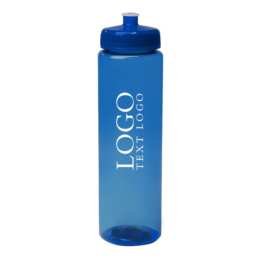 Sports Water Bottles Blue Logo