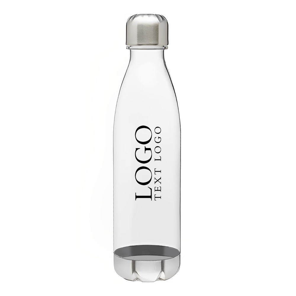Sports Water Bottles Clear Logo