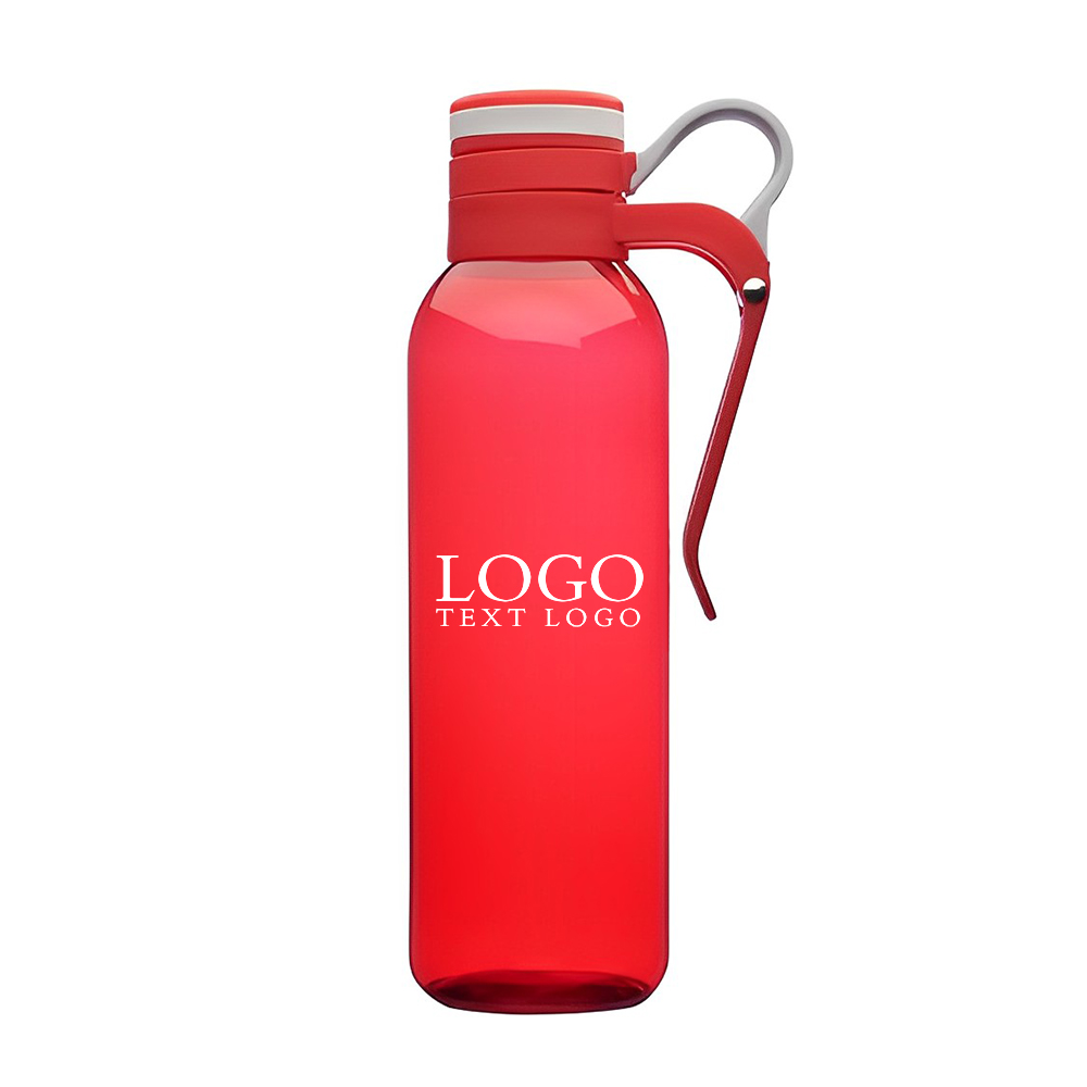 Sports Water Bottles Red Logo