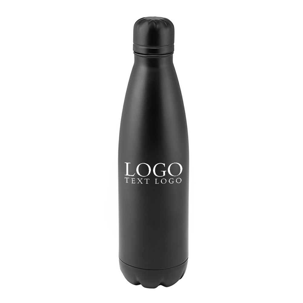 Stainless Steel Water Bottles Black Logo