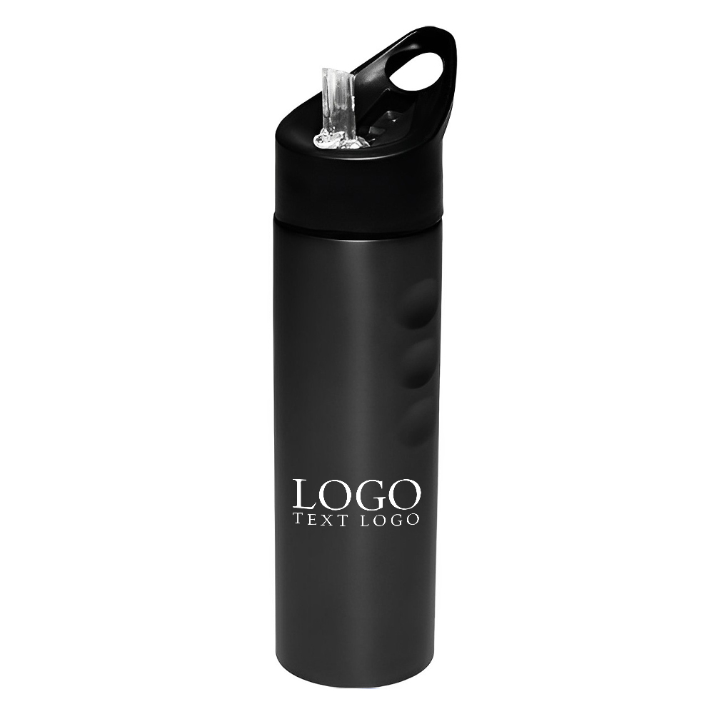Stainless Steel Water Bottles Black Logo