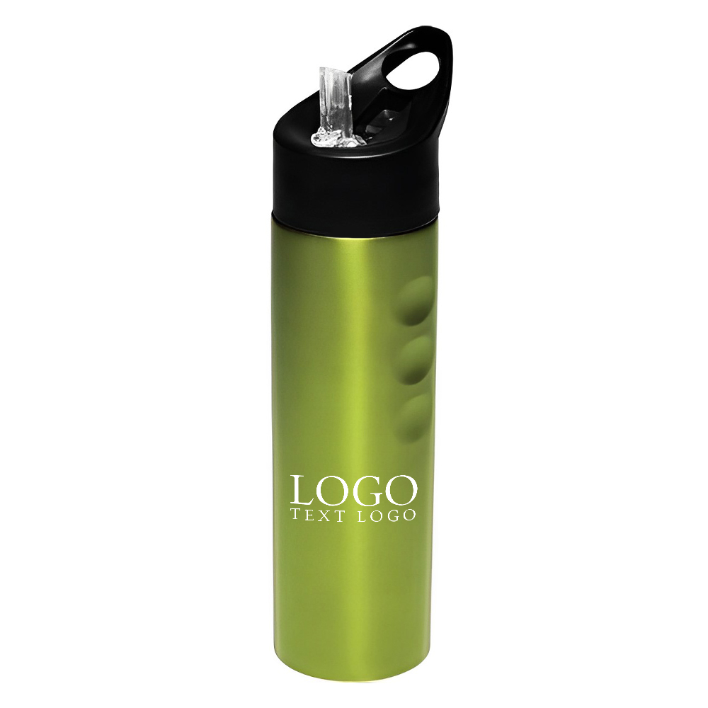 Stainless Steel Water Bottles Green Logo Green