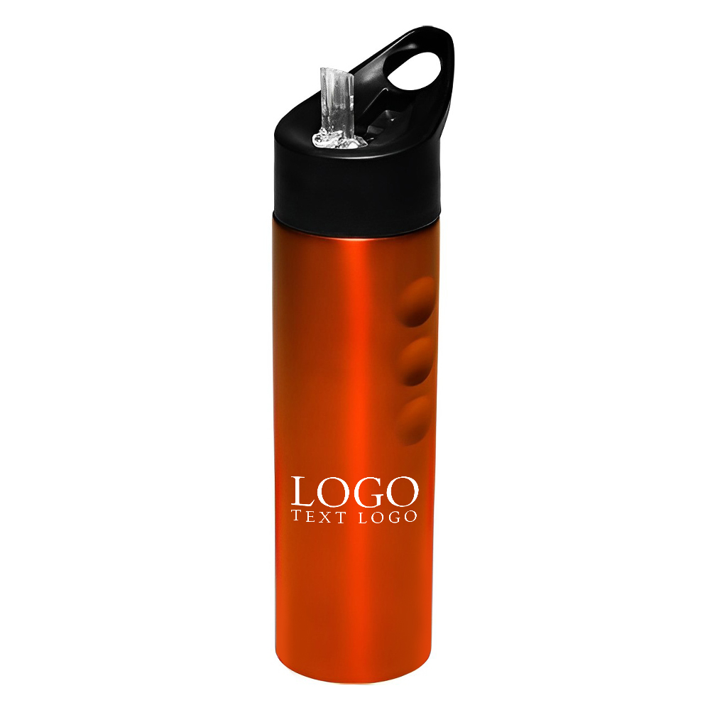 Stainless Steel Water Bottles Orange Logo