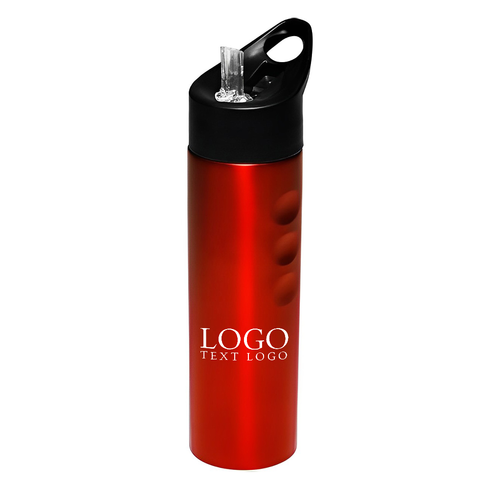 Stainless Steel Water Bottles Red Logo