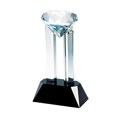 Personalized Venus Diamond Award On Black Base