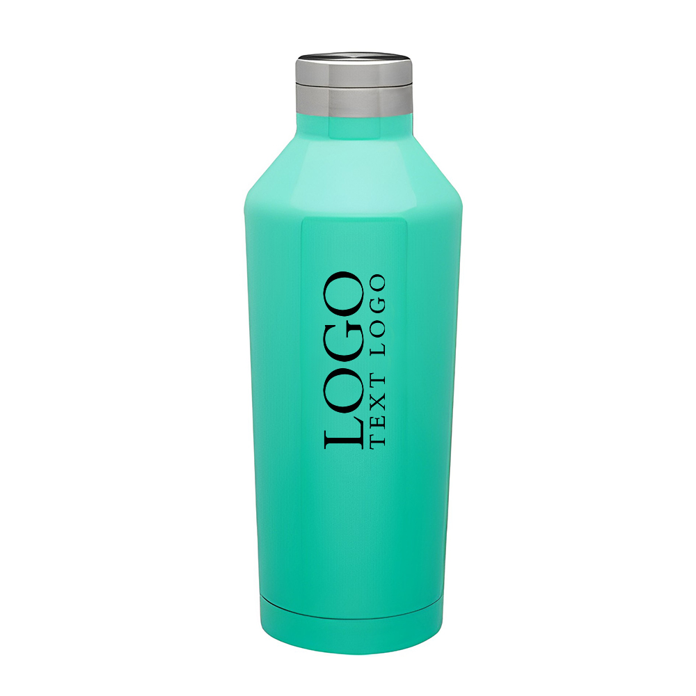 Stainless Steel Water Bottles Green Logo