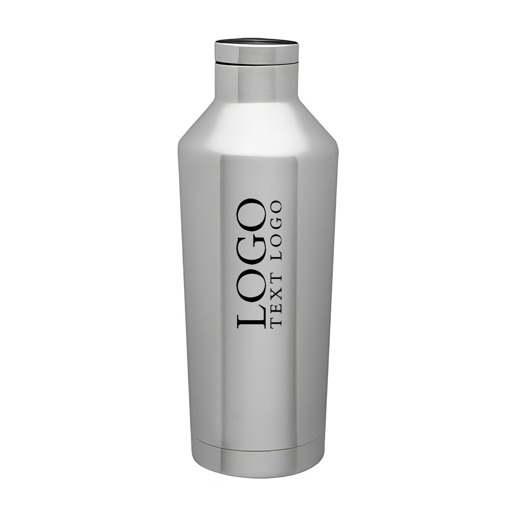 Stainless Steel Water Bottles Sliver Logo
