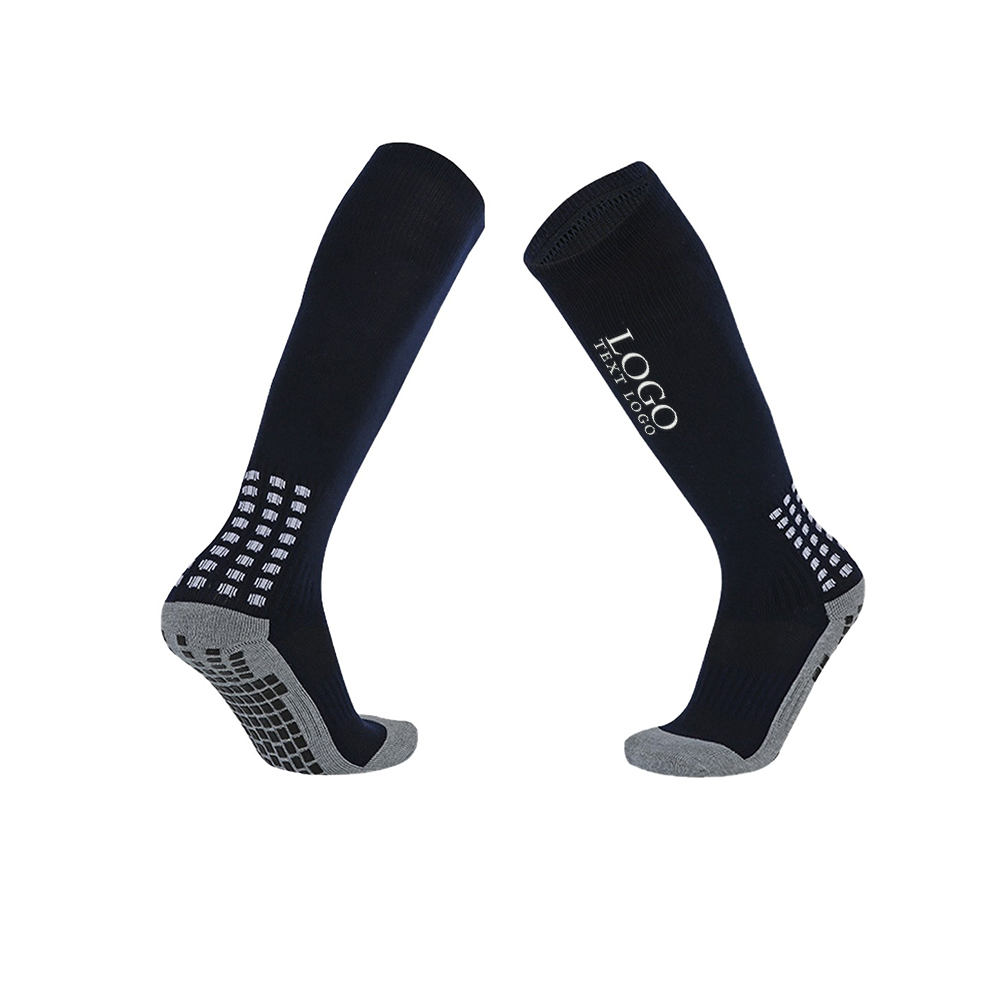 Black Knee High Sports Compression Socks With Logo