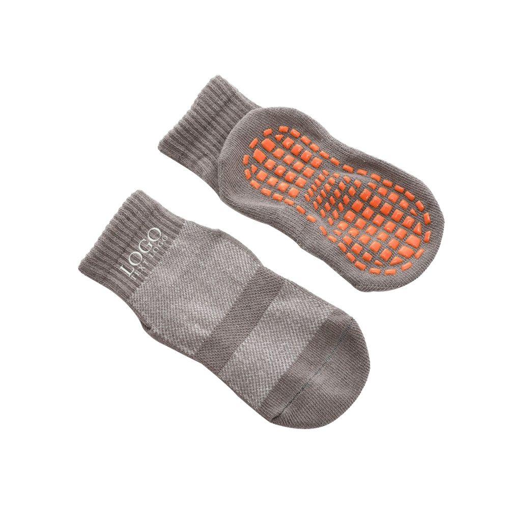 Brown Mesh Breathable Trampoline Socks With Logo