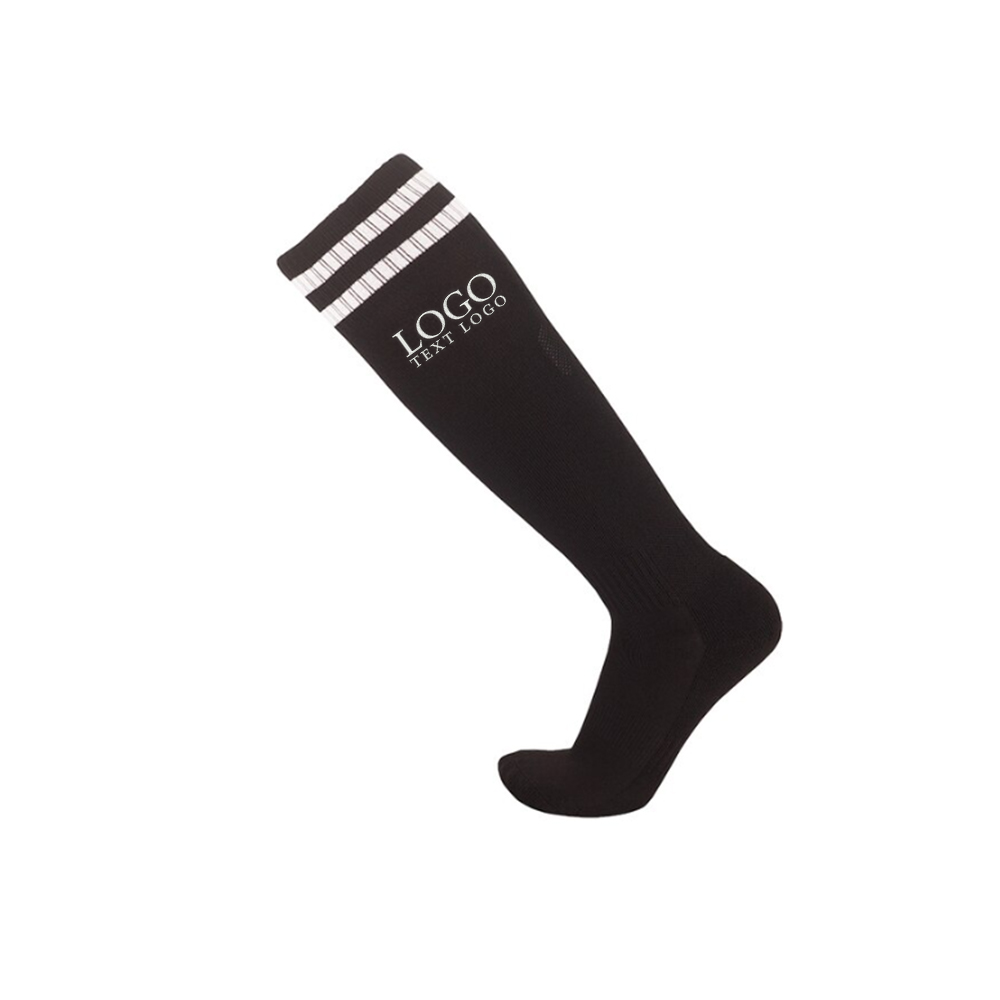 Black-White Customized Sports Tube Socks With Logo