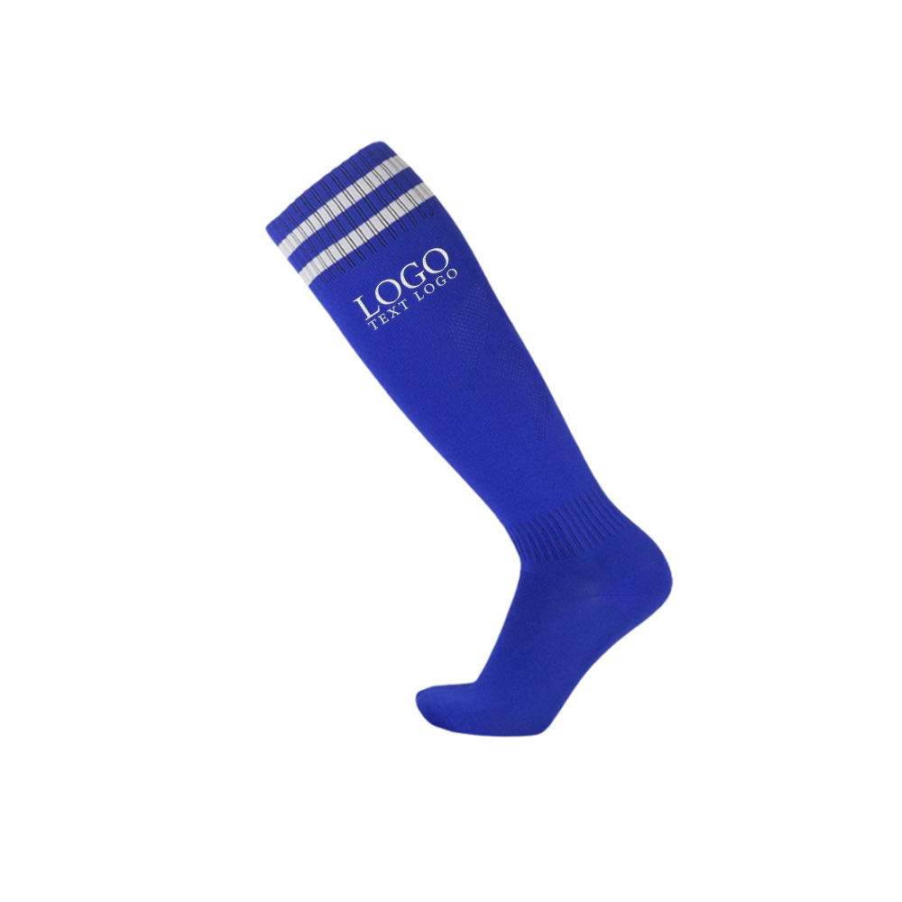 Blue-White Customized Sports Tube Socks With Logo