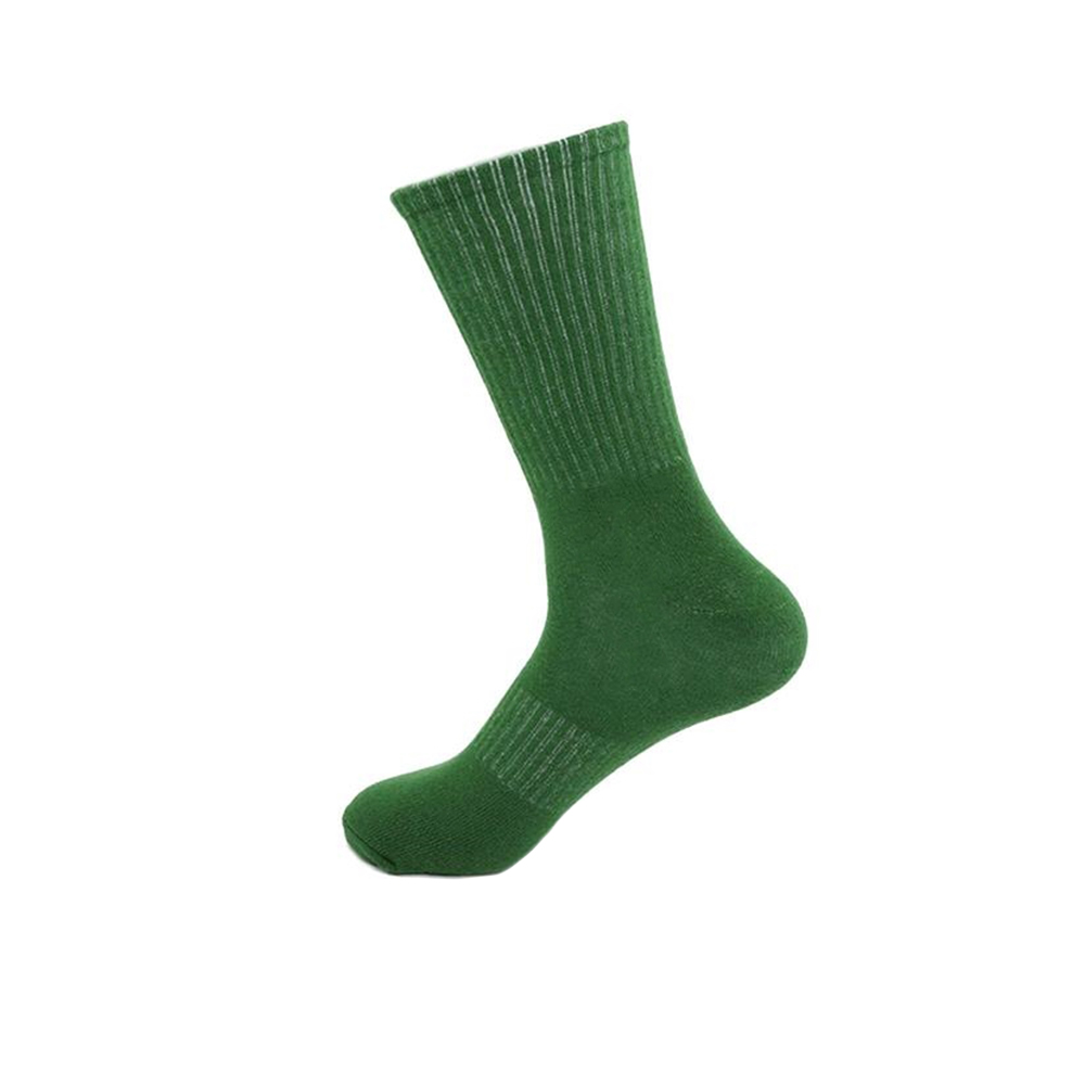 Cotton Sock Mid Calf Synthetic Green