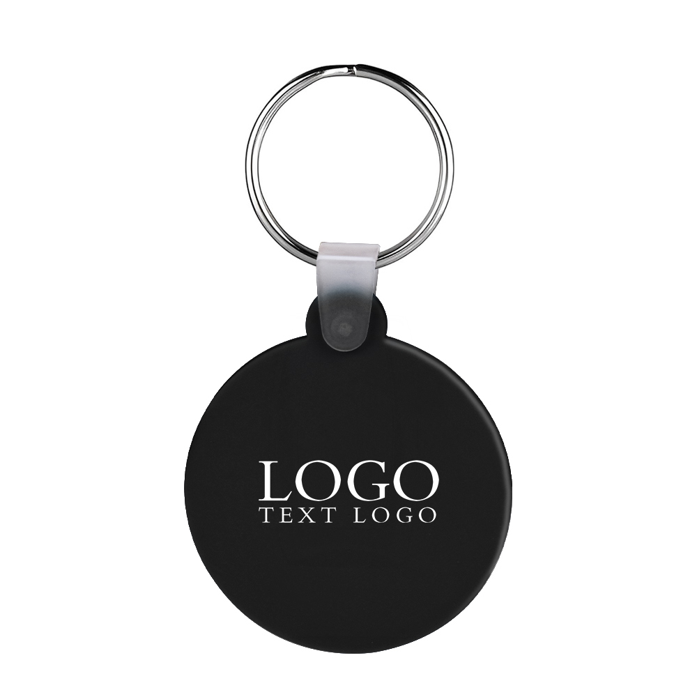 Custom Keychain - Round Silicone Soft Key Tags with Logo