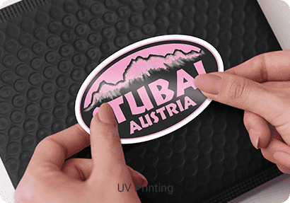 custom oval stickers with uv printing