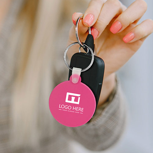 Promotional Classic Silicone Round Soft Key Tags  