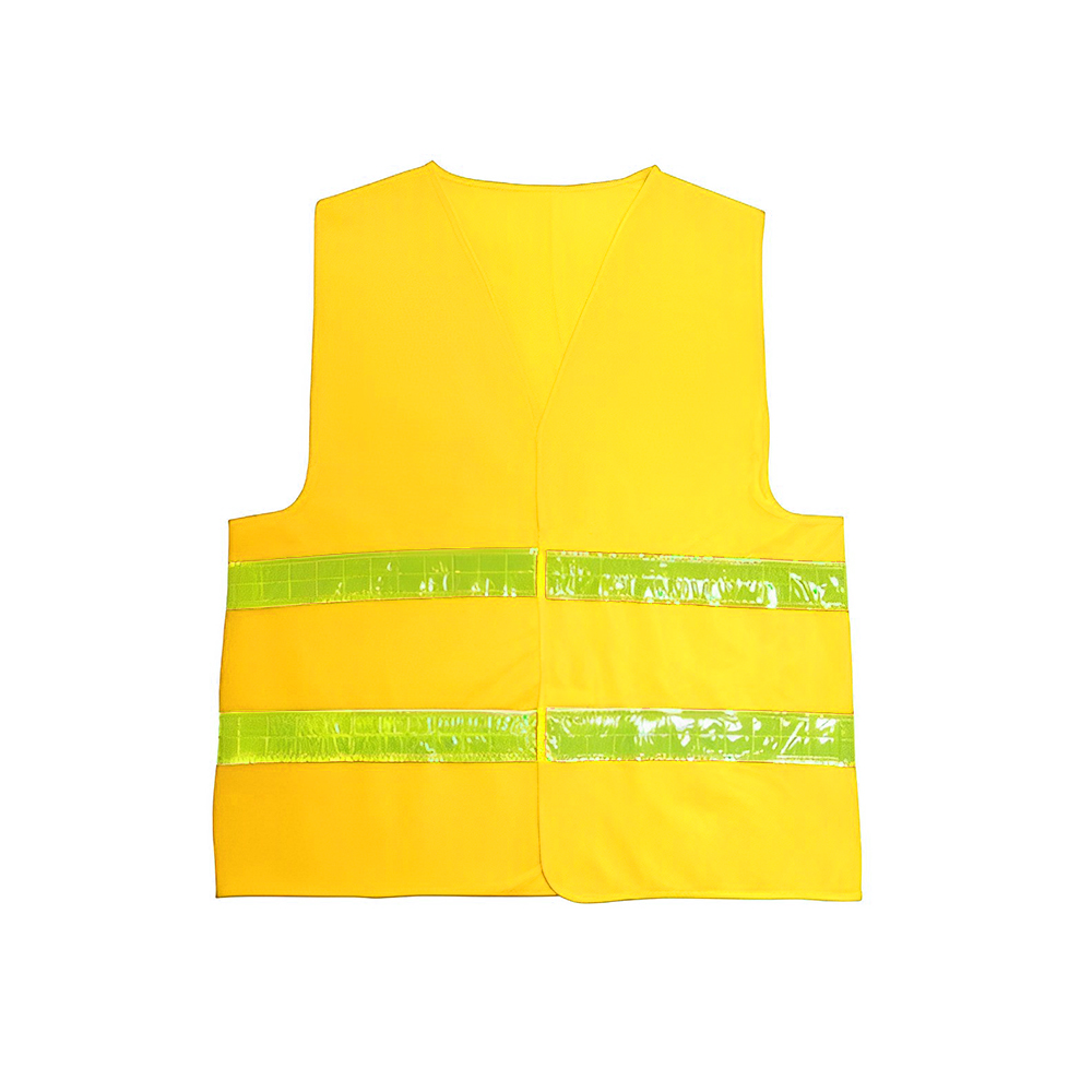 Adult 100% Polyester Safety Reflective Vest Yellow