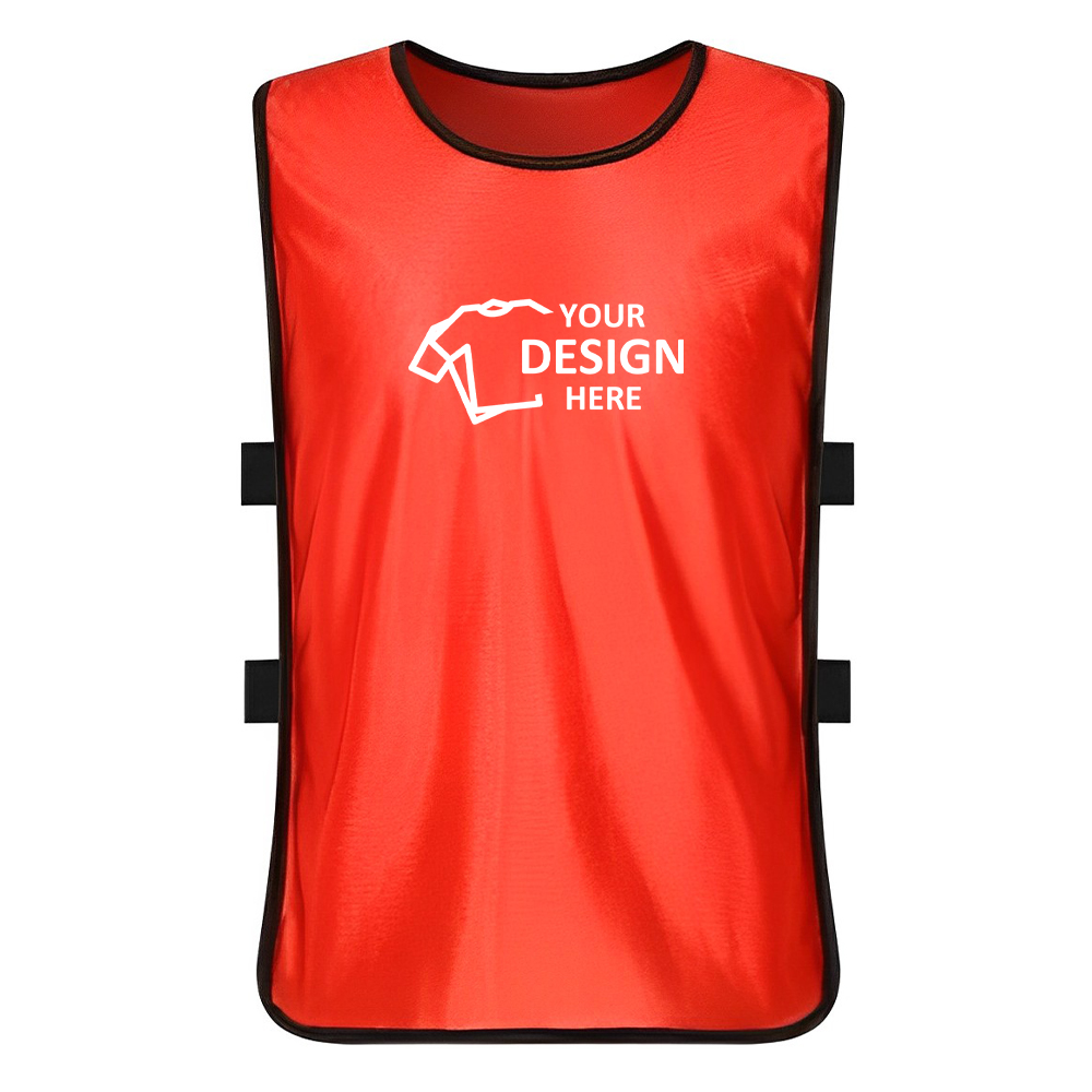 Adult Sports Traning Vests Red With Logo