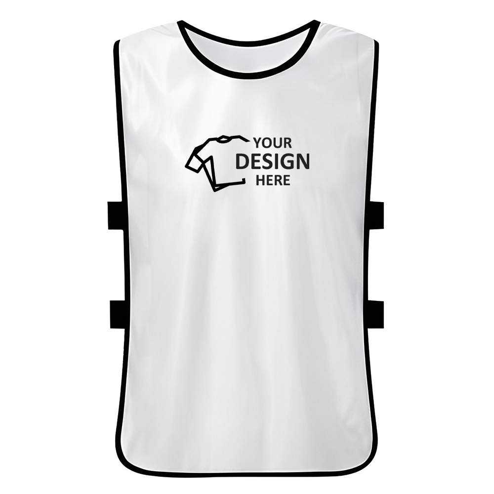 Adult Sports Traning Vests White With Logo
