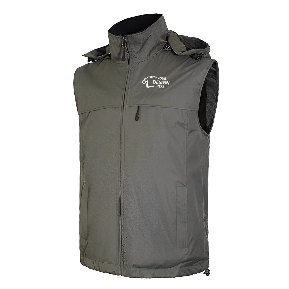 Autumn Winter Outdoor Vest Olive Green With Logo