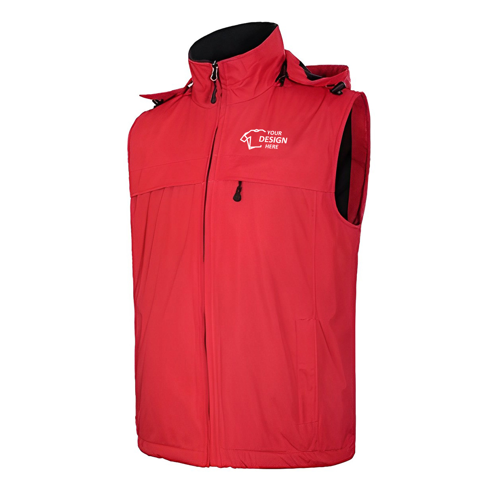 Autumn Winter Outdoor Vest Red With Logo