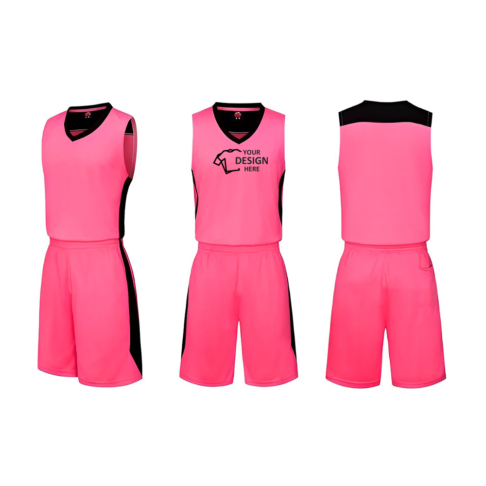Basketball Jersey Team Uniform Pink With Logo