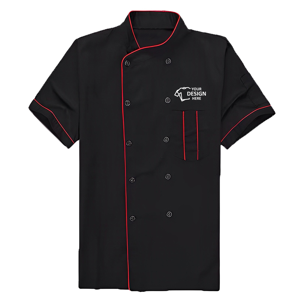 Chef Coat Jacket Black With Logo