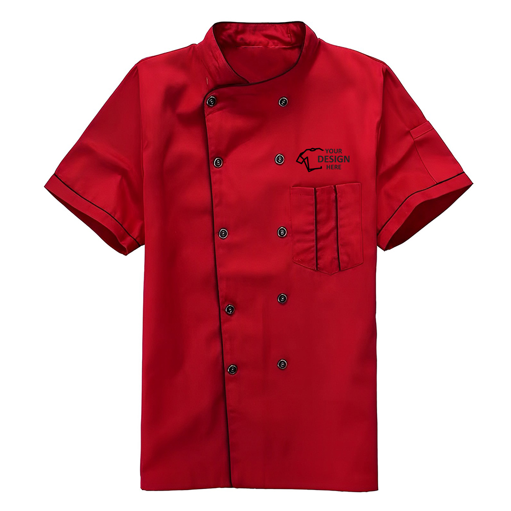 Chef Coat Jacket Red With Logo