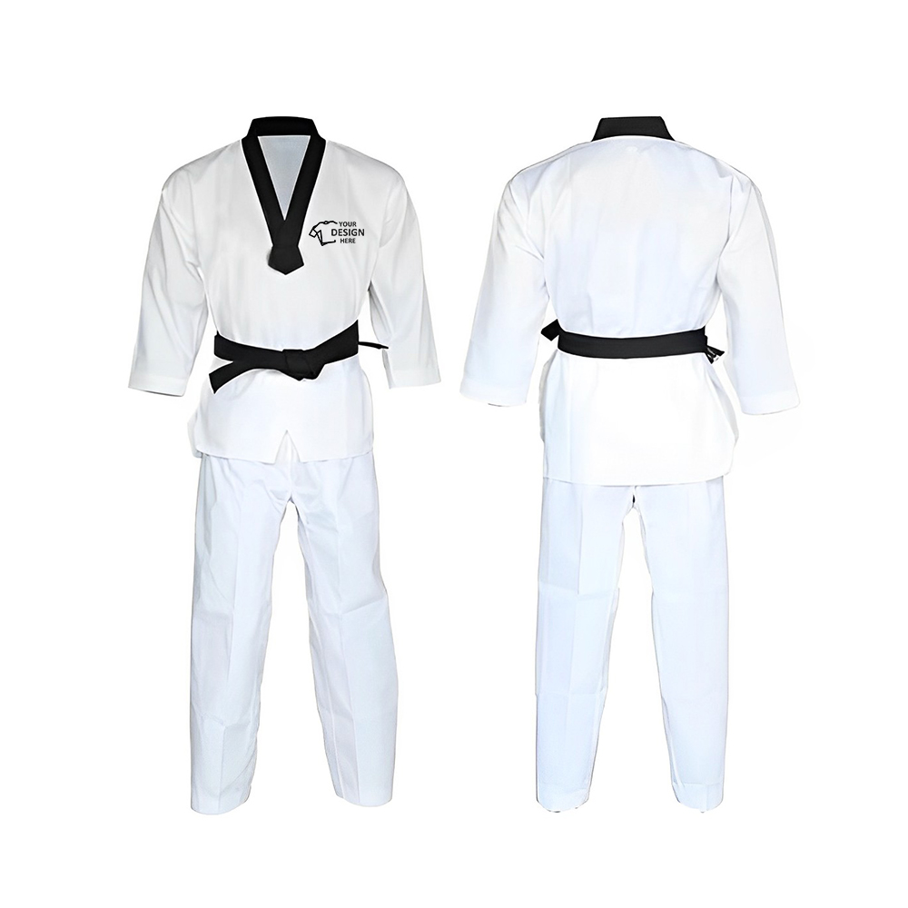 Custom Adult Taekwondo Training Uniform White With Logo