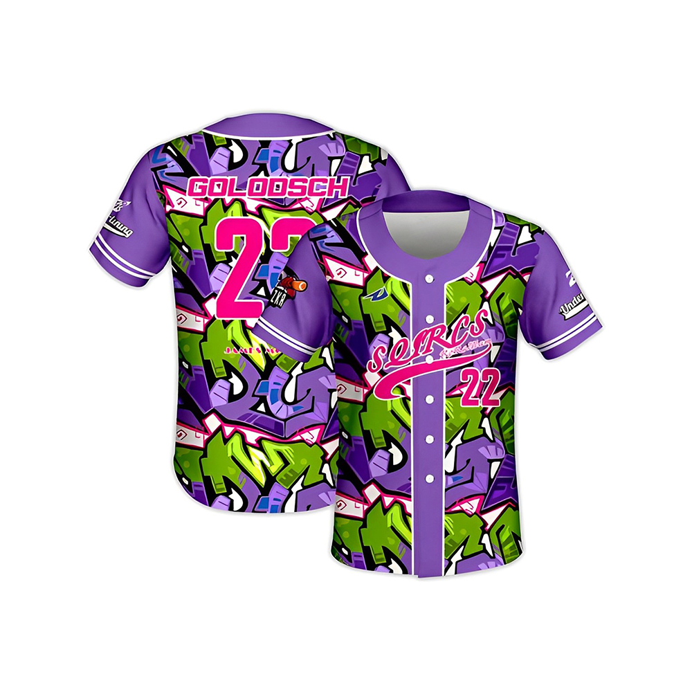 Camisa de beisebol sublimada personalizada