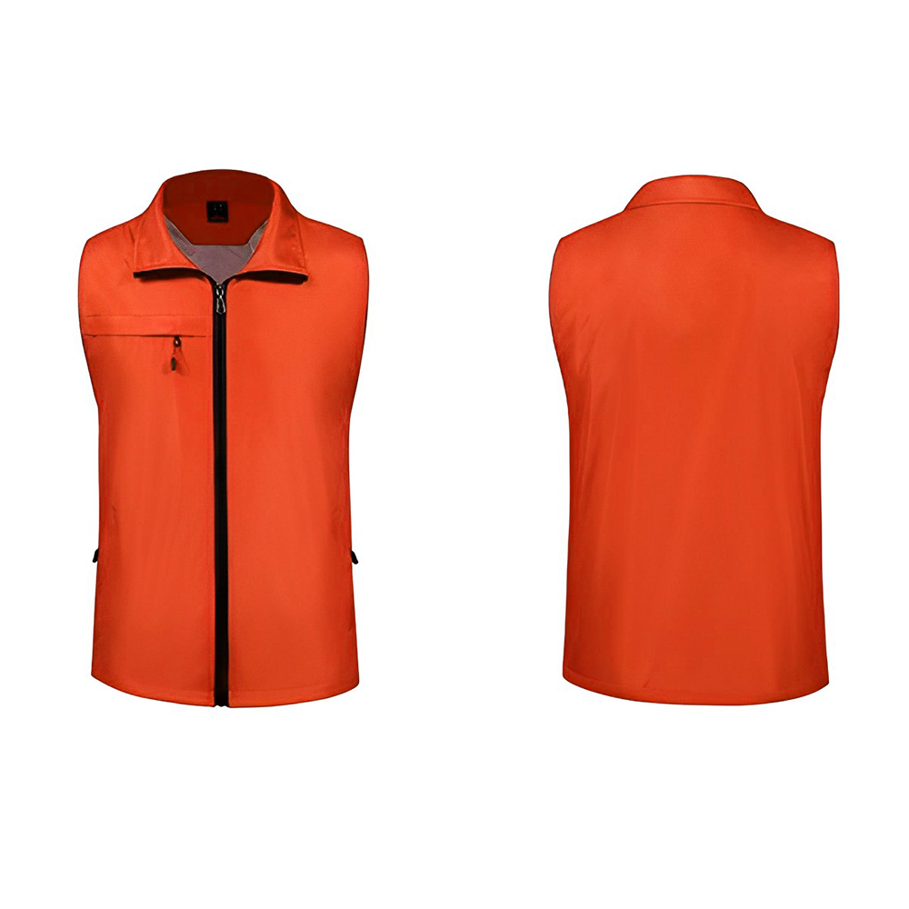 Custom Volunteers Activity Full Zipper Uniform Vests Orange