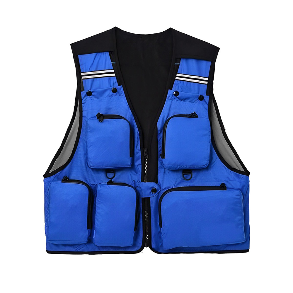 Fly Fishing Vest Pack Blue Blank