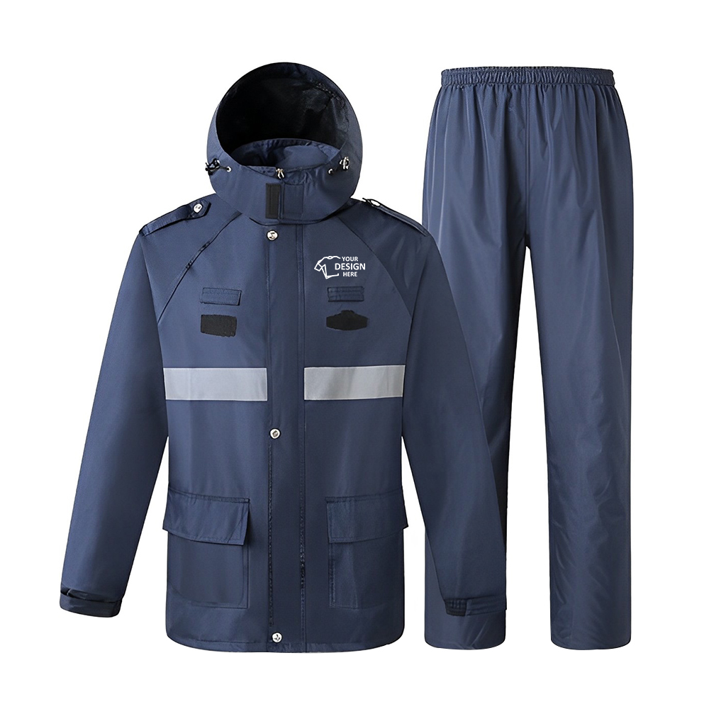 High Visible Jacket Waterproof Rainsuit With Logo