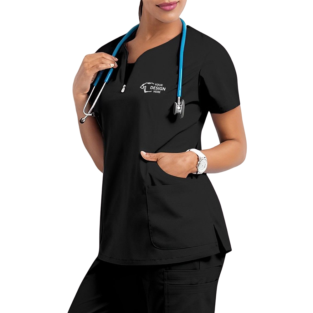 Nursing Scrubs Top and Pant Black With Logo