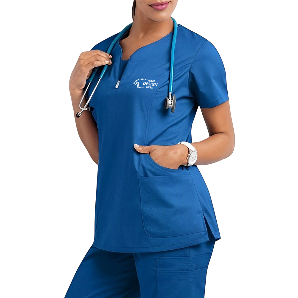 Nursing Scrubs Top and Pant Blue With Logo