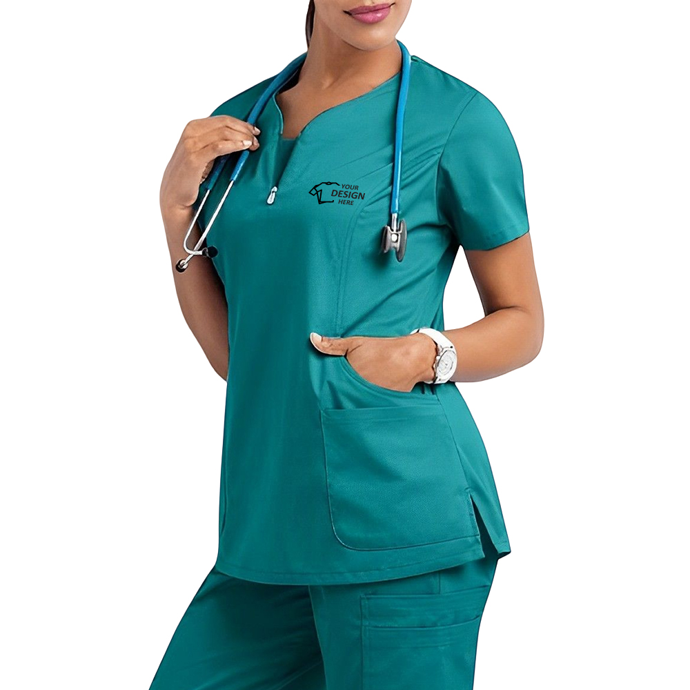 Nursing Scrubs Top and Pant Green With Logo