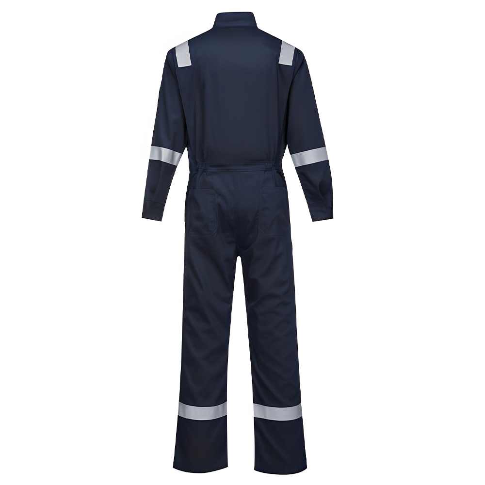 Polycotton Work Coverall Navy Blue Back Blank