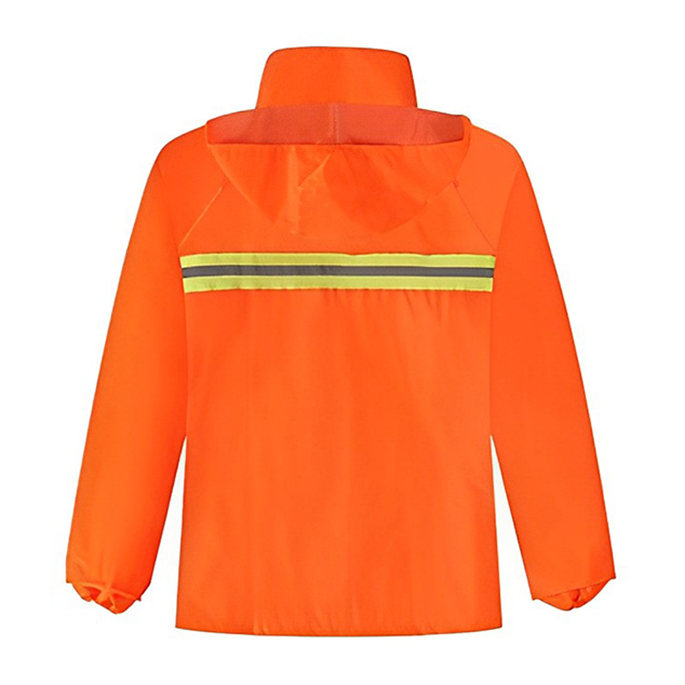 Rain Gear Reflective Safety Rainsuit Orange Back Blank