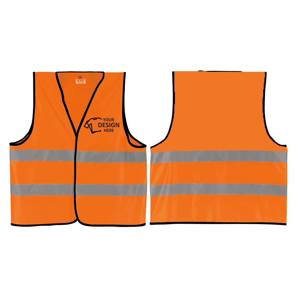 Reflective Safety Vest Orange With Logo
