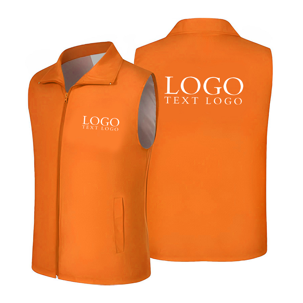 Volunteer Activity Vest Waistcoat Uniform Orange With Logo