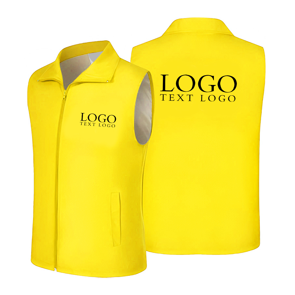 Volunteer Activity Vest Waistcoat Uniform Yellow With Logo