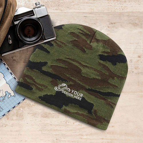 Promotional Woodland Camo Knit Beanie