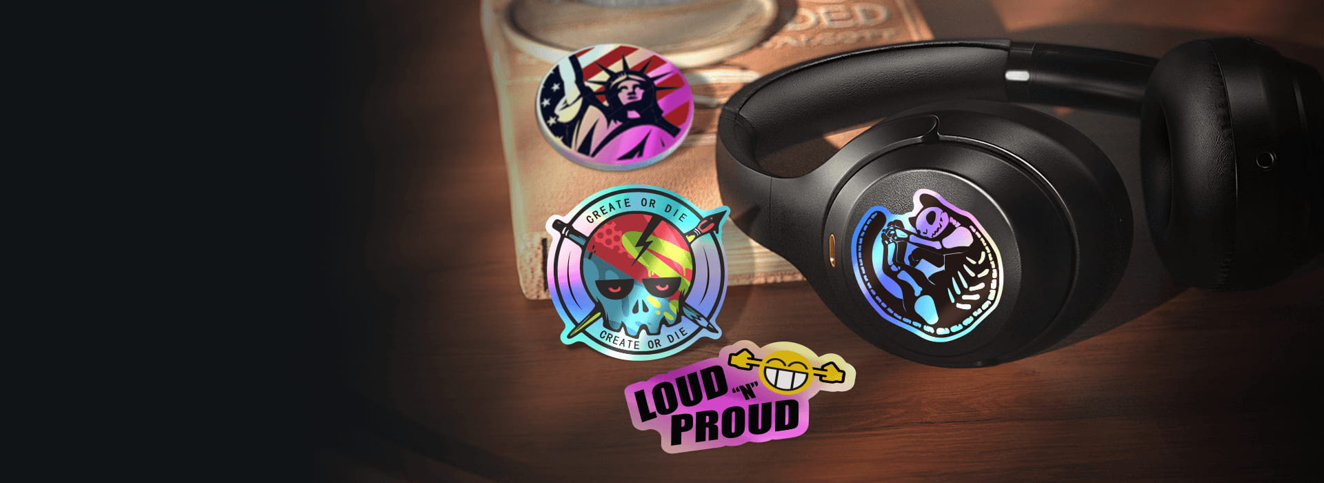 your own custom holographic stickers